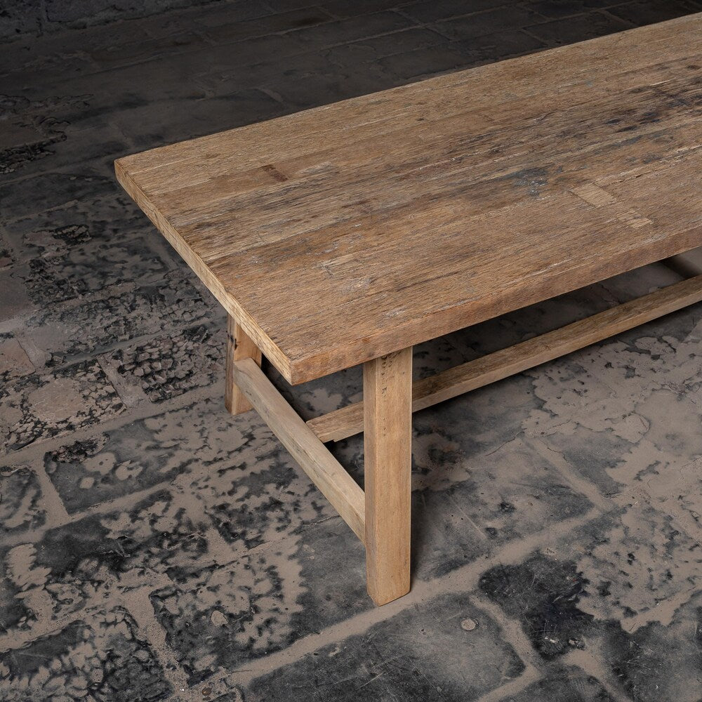 Vintage Reclaimed weathered wood dining table | Kitchen and Dining | Salvaged wood dining | Rustic Bleach finish | Farmhouse dining Table .