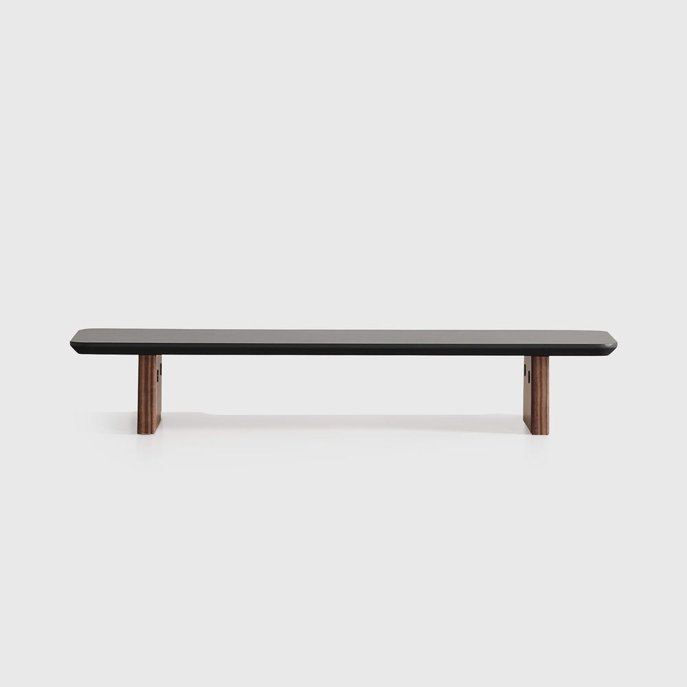 American Walnut Monitor Stand – Personalized Wooden Computer Riser for Desk Setup, Ergonomic Gift for Gamers, Men, or Home Office Use