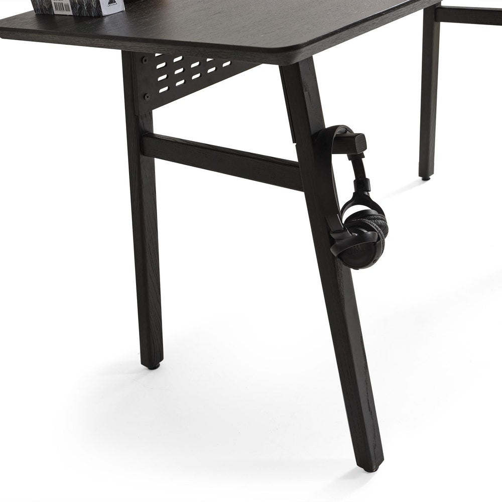 Work Desk, Wooden Office Desk, Black Oak Desk, Minimalist Desk, Home Office Accessories, Custom Color