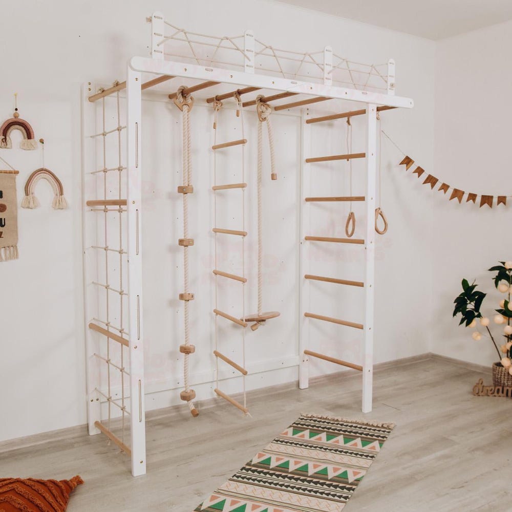 88x78" Swedish Ladder with accessories, Indoor Climbing Gym, Soft Play Equipment, Montessori Soft Play Blocks, Foam Climbing