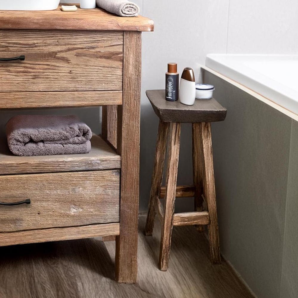 Wooden Rustic Style handmade bathroom vanity with drawer solid wood cabinet sink table counter top farmhouse home decor furniture  handcraft