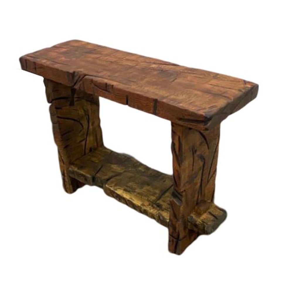 Custom Handmade Rustic Wooden Bathroom Vanity - Farmhouse Style Sink Shelf with Live Edge Reclaimed Handcrafted cabinet Wood Country Style
