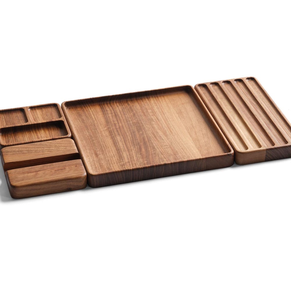 Wooden Note Tray, Cathch All Tray, Minimalist Desk Organizer for Modern Offices, Unique Handmade Gift for Workspace Storage & Decor, Gift