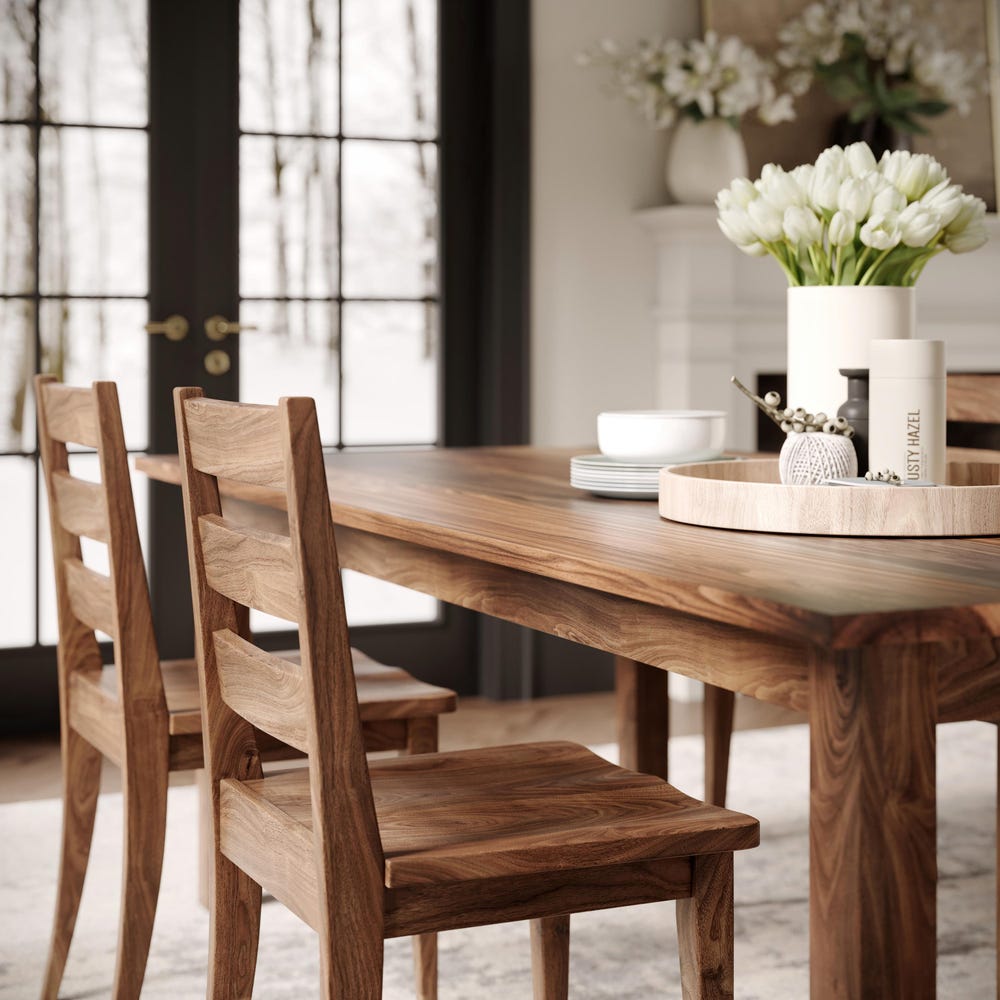 The Piper Dining Table, Family Style Table, Parson Table, Black Walnut Dining Table, White Oak, Maple, Cherry