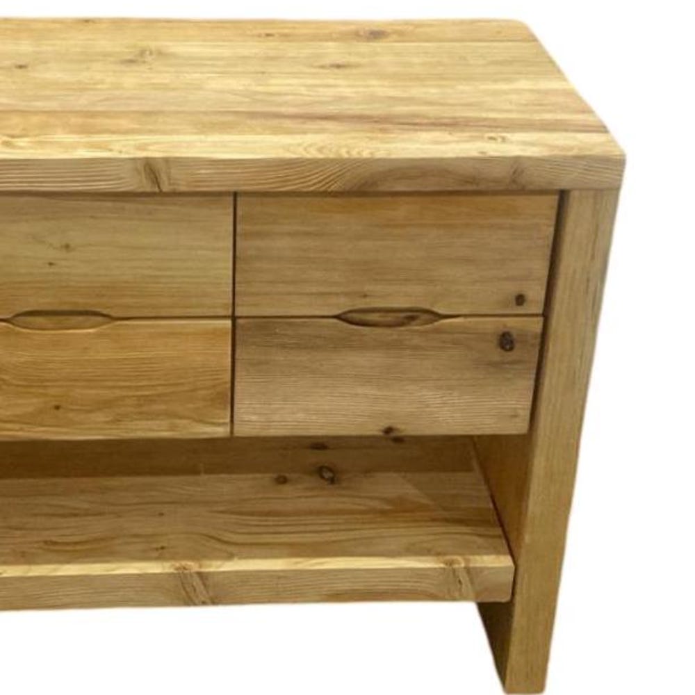 Custom Handmade Rustic Wooden Bathroom Vanity - Farmhouse Style Sink Shelf with Live Edge Reclaimed Handcrafted cabinet Wood Country Style