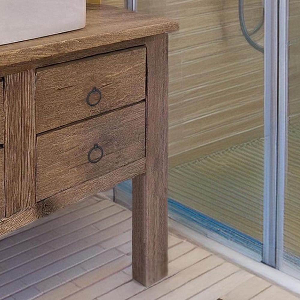 Wooden Rustic Style handmade bathroom vanity with drawer solid wood cabinet sink table counter top farmhouse home decor furniture  handcraft