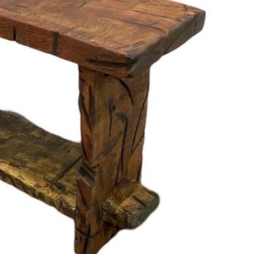 Custom Handmade Rustic Wooden Bathroom Vanity - Farmhouse Style Sink Shelf with Live Edge Reclaimed Handcrafted cabinet Wood Country Style