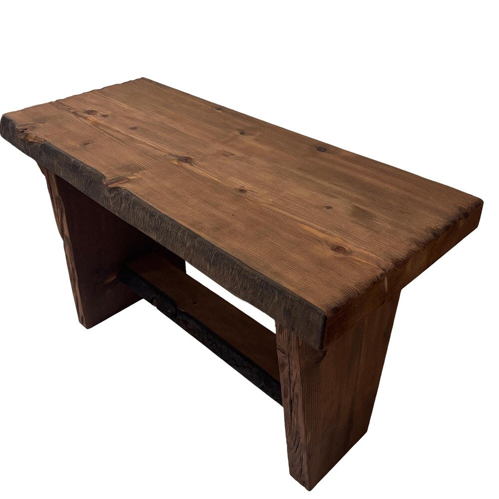 Custom Handmade Rustic Wooden Bathroom Vanity - Farmhouse Style Sink Shelf with Live Edge Reclaimed Handcrafted cabinet Wood Country Style