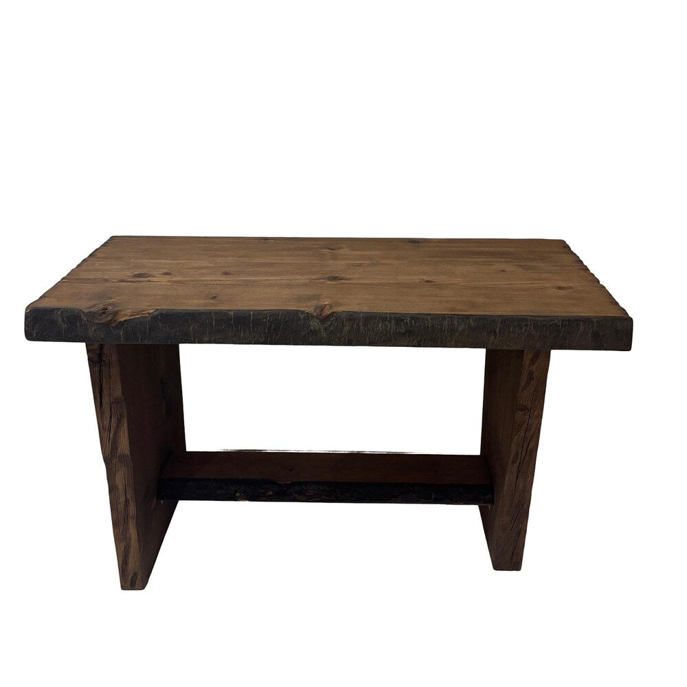 Custom Handmade Rustic Wooden Bathroom Vanity - Farmhouse Style Sink Shelf with Live Edge Reclaimed Handcrafted cabinet Wood Country Style