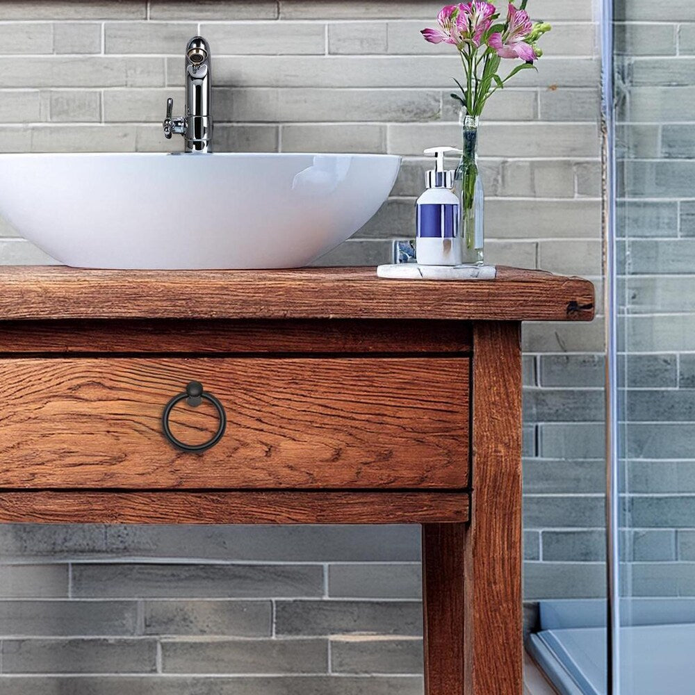 Custom Handmade Rustic Wooden Bathroom Vanity - Farmhouse Style Sink Shelf with Live Edge Reclaimed Handcrafted cabinet Wood Country Style