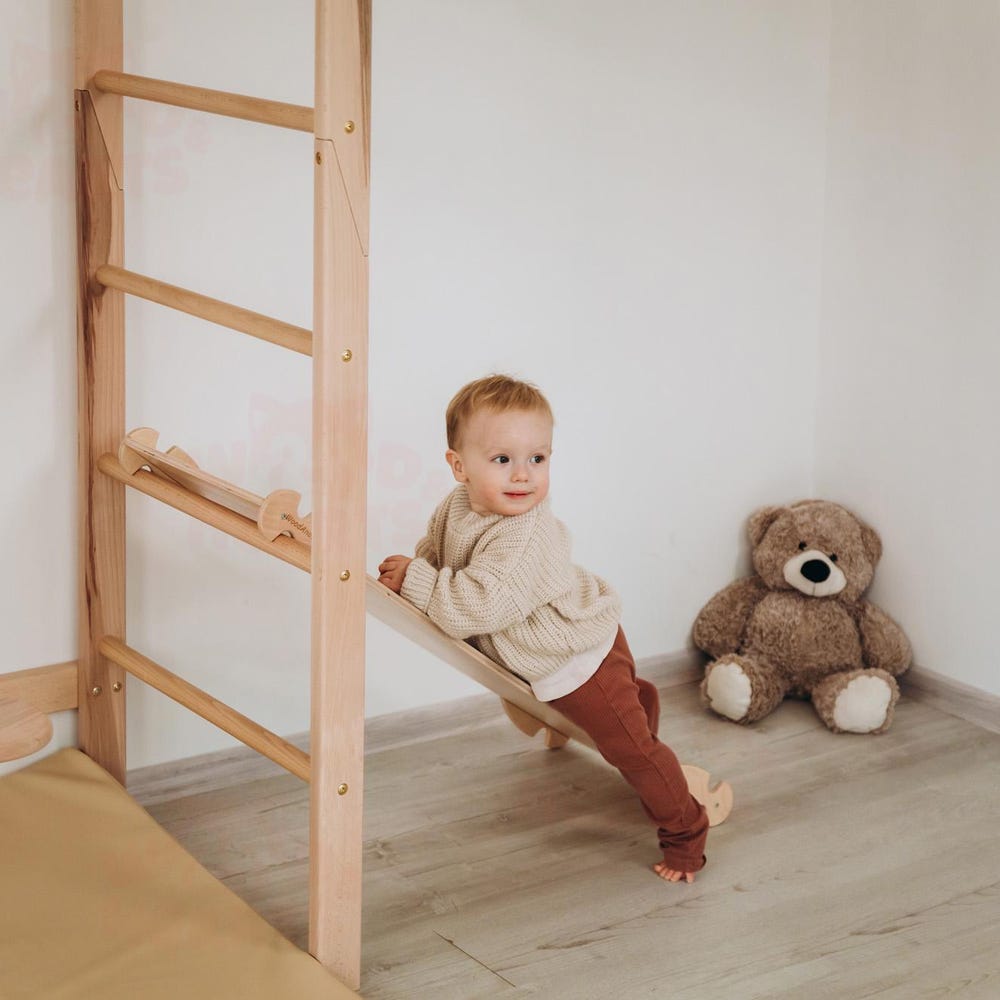 88x78" Swedish Ladder, Monkey Bars Gym, Indoor Climbing Playground, Waldorf Activity Center, Indoor Swing, Montessori Climbing Wall Net