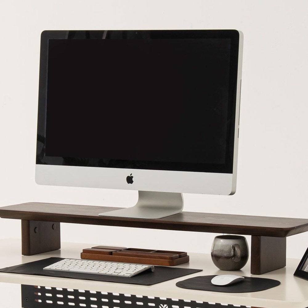 Spruce Wooden Monitor Stand, Custom Size Desk Riser, 38 Inch Wood Screen Riser, Office Desk Monitor Stand, Personalizable Gift