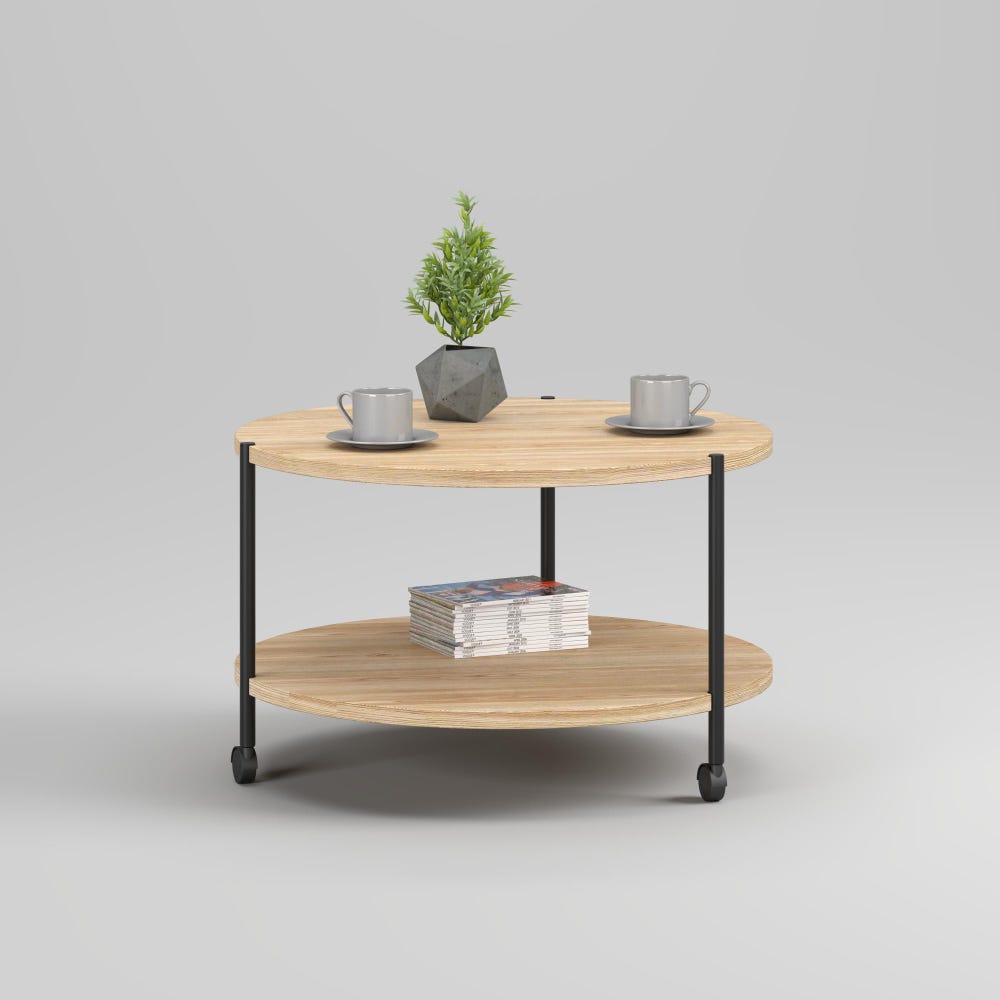 Coffee Table Rund Round Oak Wooden Coffee Table Unique Small Oak Wooden Table Handmade Furniture Living Room Decor Scandinavian Furniture