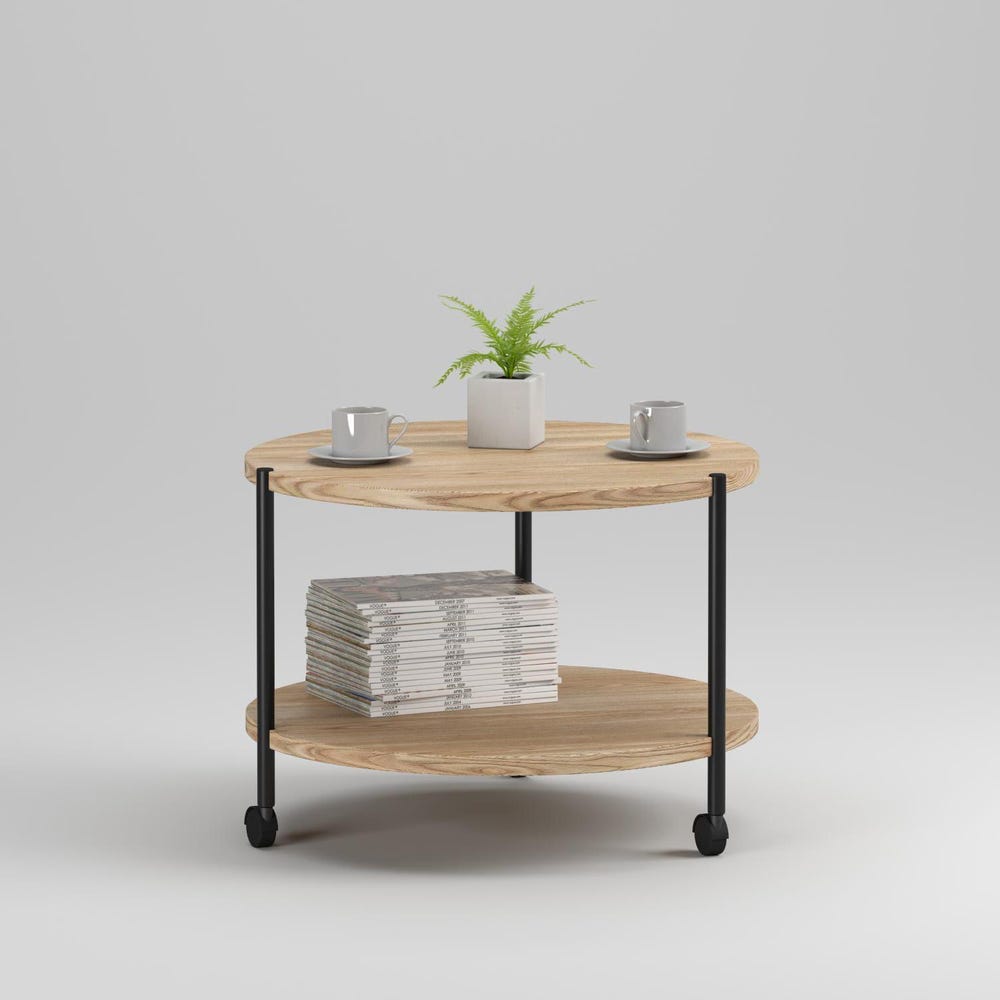 Coffee Table Rund Round Oak Wooden Coffee Table Unique Small Oak Wooden Table Handmade Furniture Living Room Decor Scandinavian Furniture