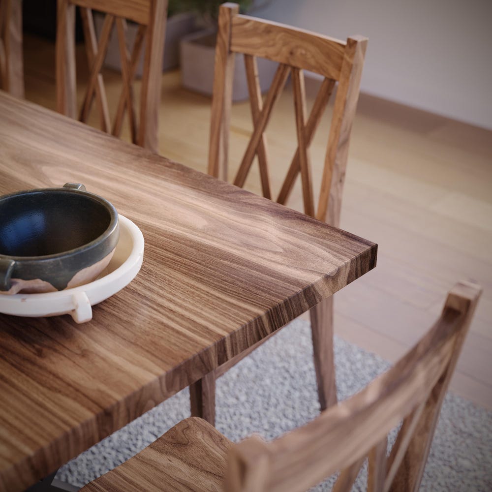 The Welker Walnut Dining Table, Handcrafted Solid Wood Dining Table, Family Dining Table