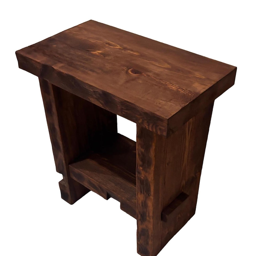Custom Handmade Rustic Wooden Bathroom Vanity - Farmhouse Style Sink Shelf with Live Edge Reclaimed Handcrafted cabinet Wood Country Style