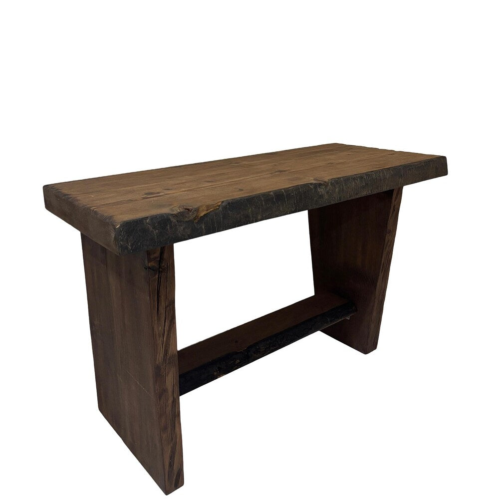Custom Handmade Rustic Wooden Bathroom Vanity - Farmhouse Style Sink Shelf with Live Edge Reclaimed Handcrafted cabinet Wood Country Style
