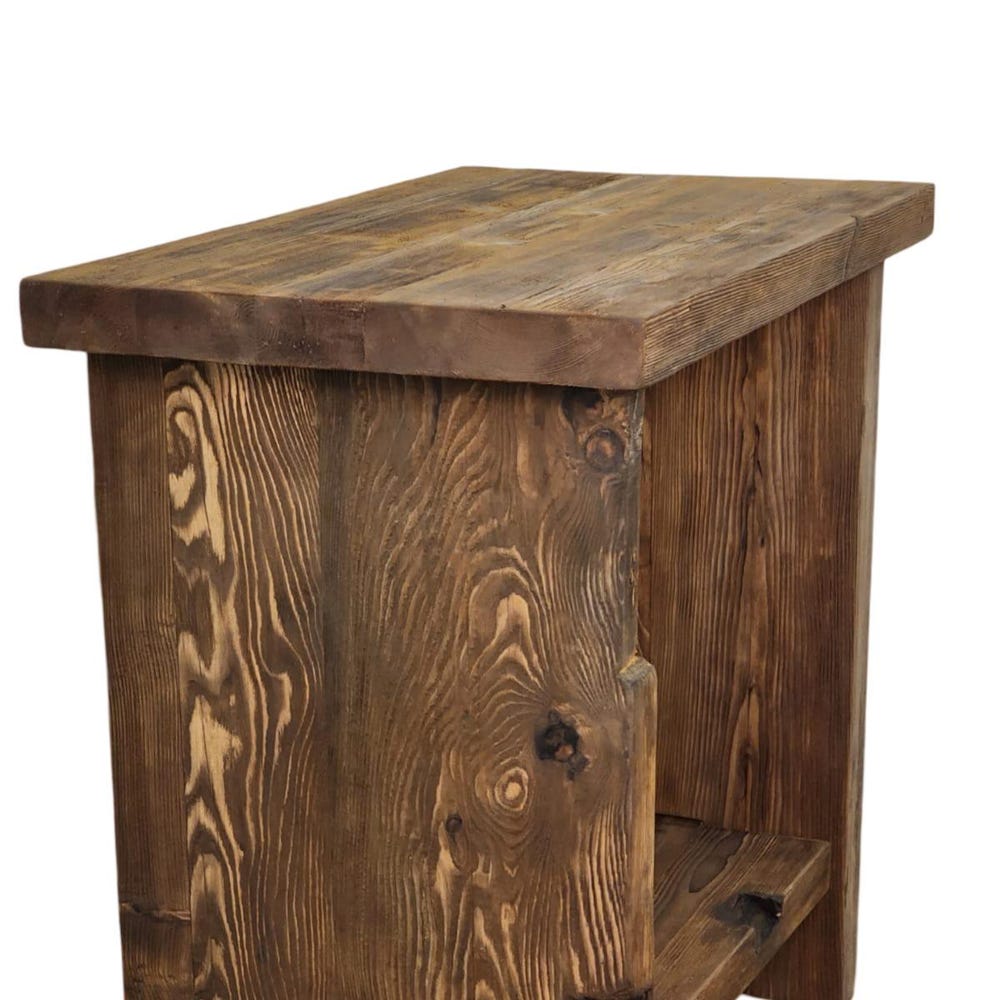 Custom Handmade Rustic Wooden Bathroom Vanity - Farmhouse Style Sink Shelf with Live Edge Reclaimed Handcrafted cabinet Wood Country Style