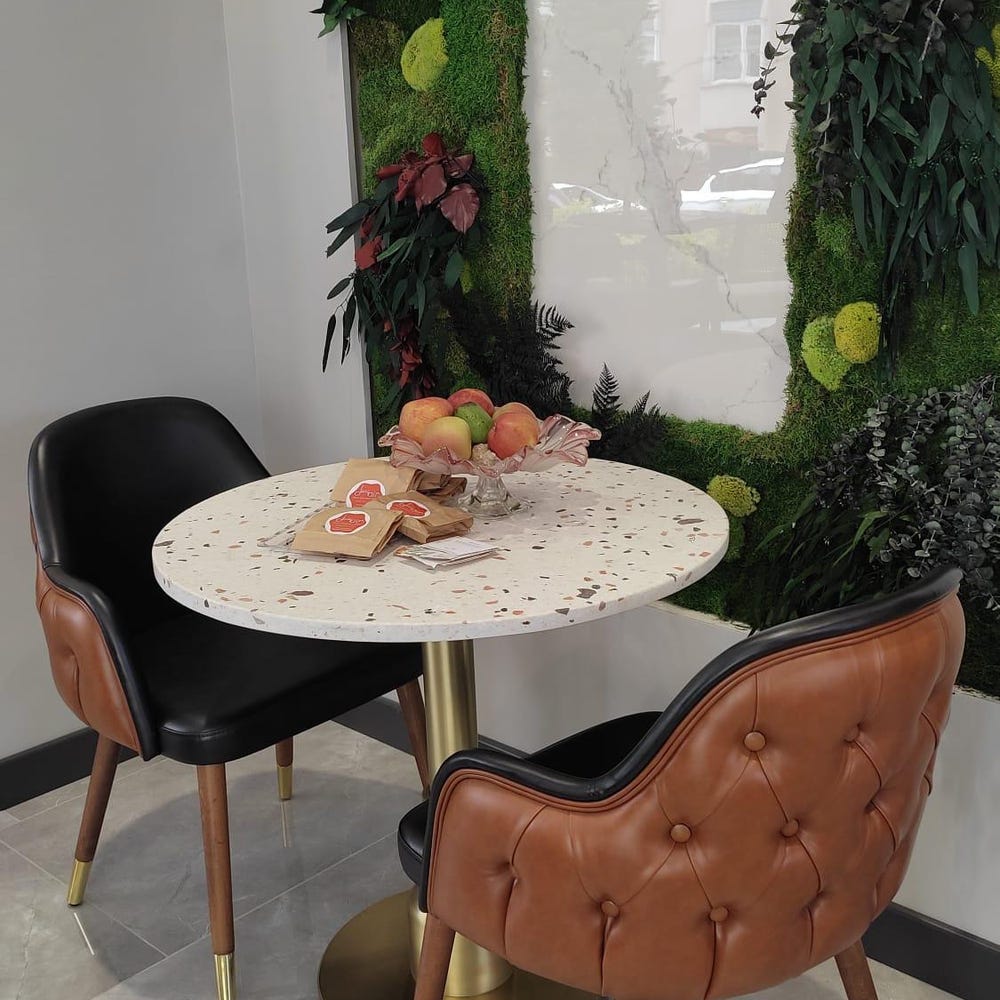 Wooden dining room chair with quilted back and arms, suitable for use in interior projects, hotels, restaurants and all home furniture.
