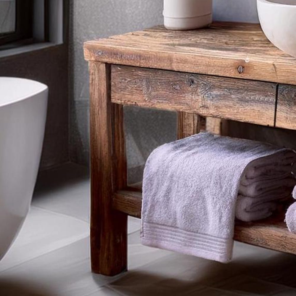 Custom Handmade Rustic Wooden Bathroom Vanity - Farmhouse Style Sink Shelf with Live Edge Reclaimed Handcrafted cabinet Wood Country Style