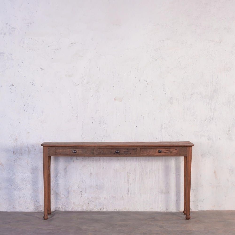 Barnwood Breeze Console table with drawers | Living Room  storage console  | Entryway Console  | Carved Legs | Customizable | Reclaimed wood