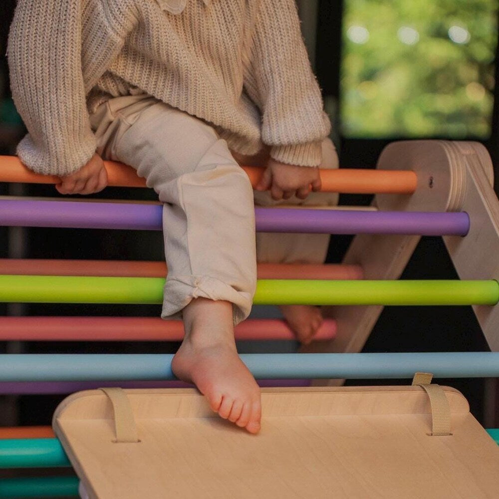 COLORED CLIMBER, modifiable triangle, Montessori, climbing, toddler triangle, climbing triangle, transformable triangle.