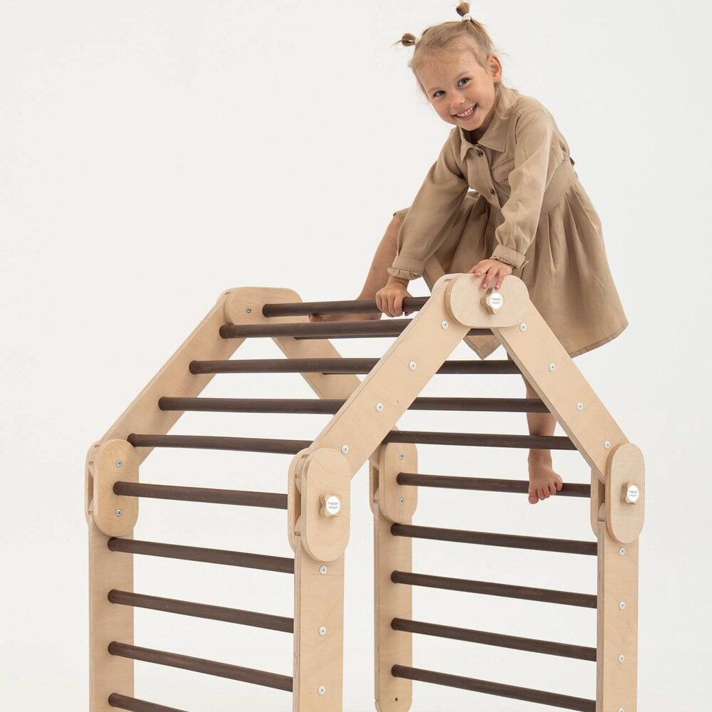 DARK CLIMBER, modifiable triangle, Montessori, climbing, toddler triangle, climbing triangle, transformable triangle.