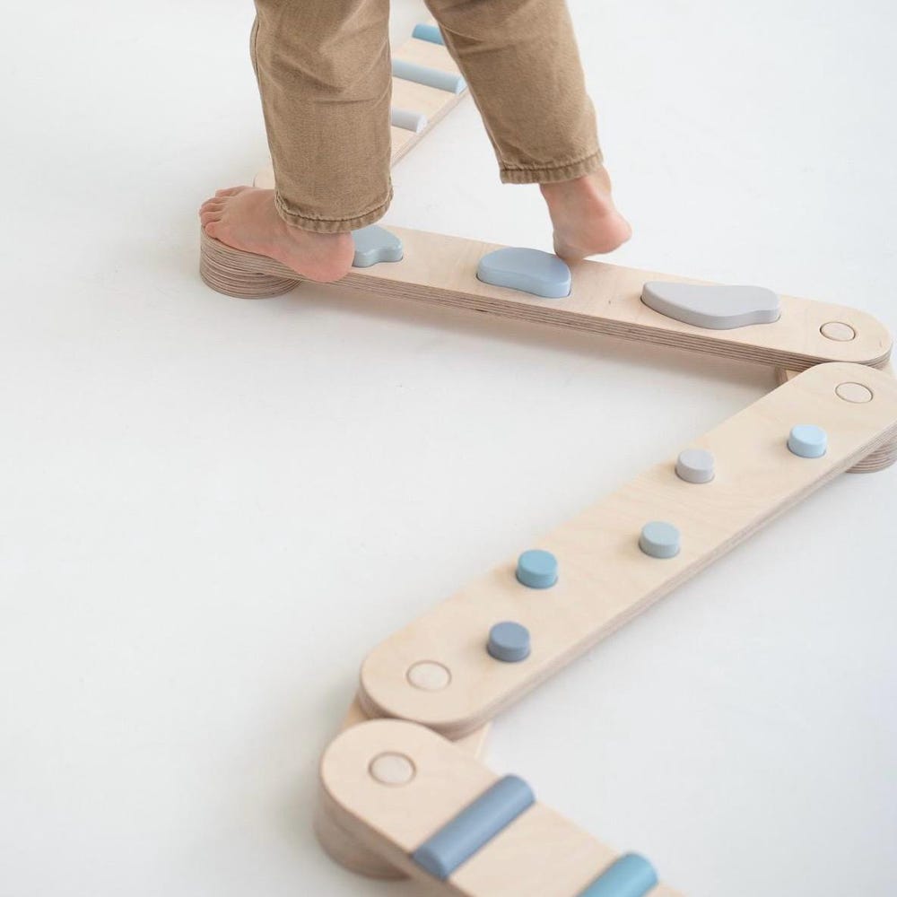 Balance beam set from 4, 6 or 8 beams, Montessori toy, gift for kids, wooden balance path, balance toy for kid, balance board, toddler gym