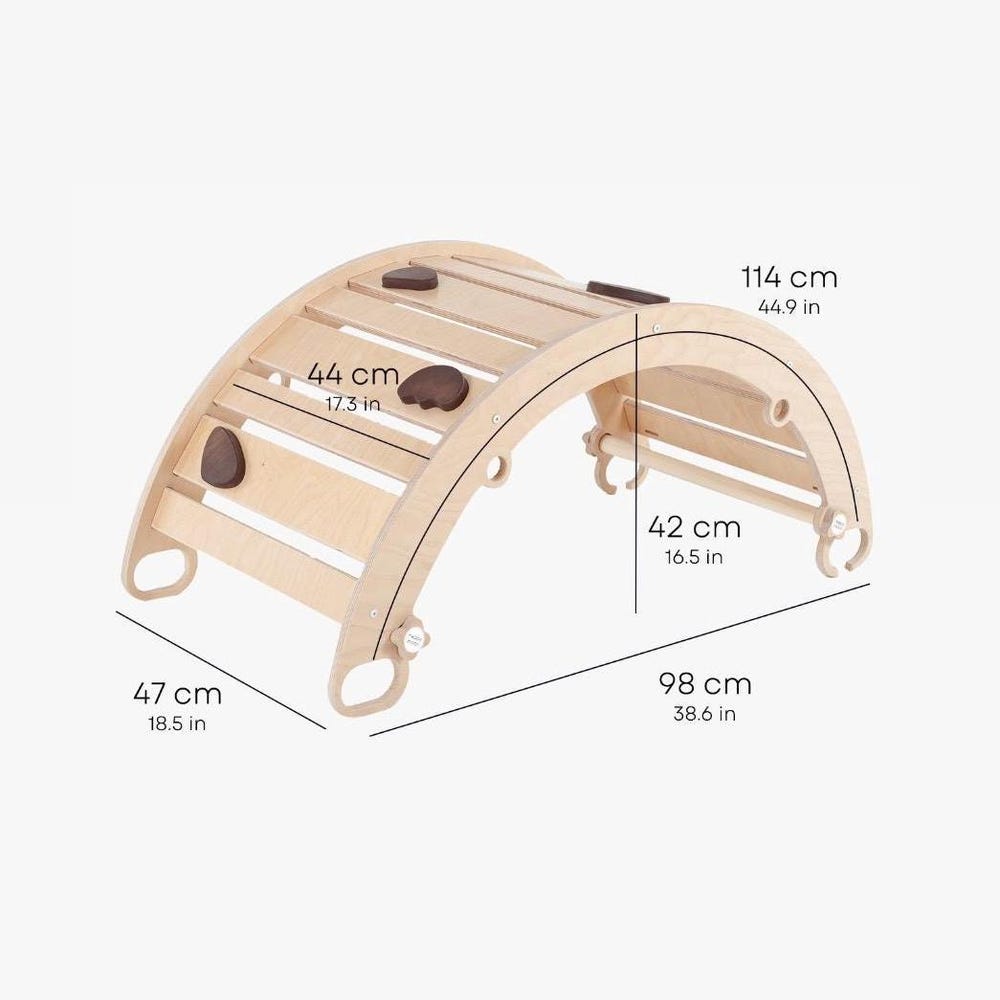 Climbing arch, climbing toy for children, rocker ramp, rocker-arch, rocker, Montessori toys, wooden rocker, climbing gym