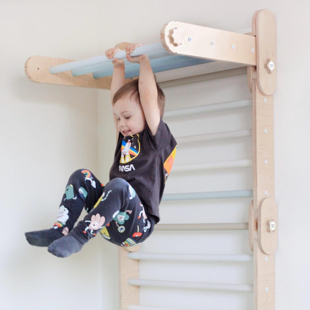 Wall Mount, stall bar maker, convert your HM Climber to Swedish wall,  easy take-off and put back on the wall, wall hanger