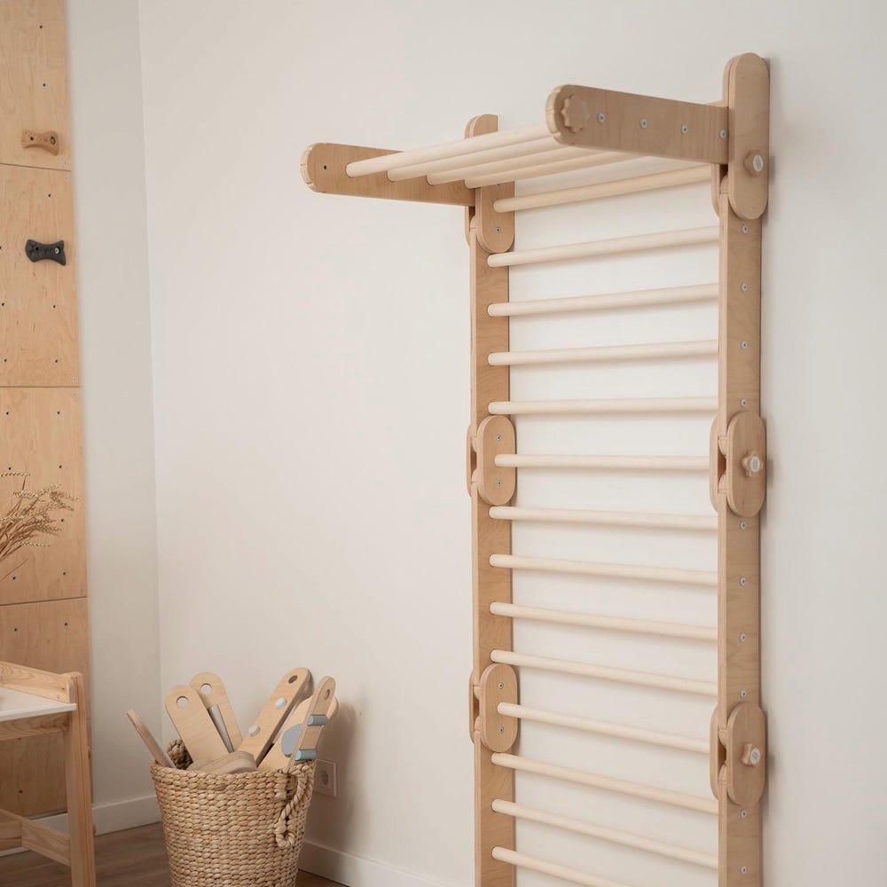 Wall Mount, stall bar maker, convert your HM Climber to Swedish wall,  easy take-off and put back on the wall, wall hanger