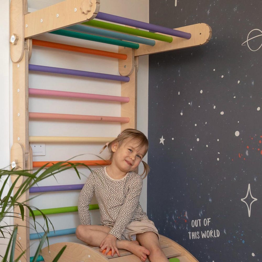 Wall Mount, stall bar maker, convert your HM Climber to Swedish wall,  easy take-off and put back on the wall, wall hanger