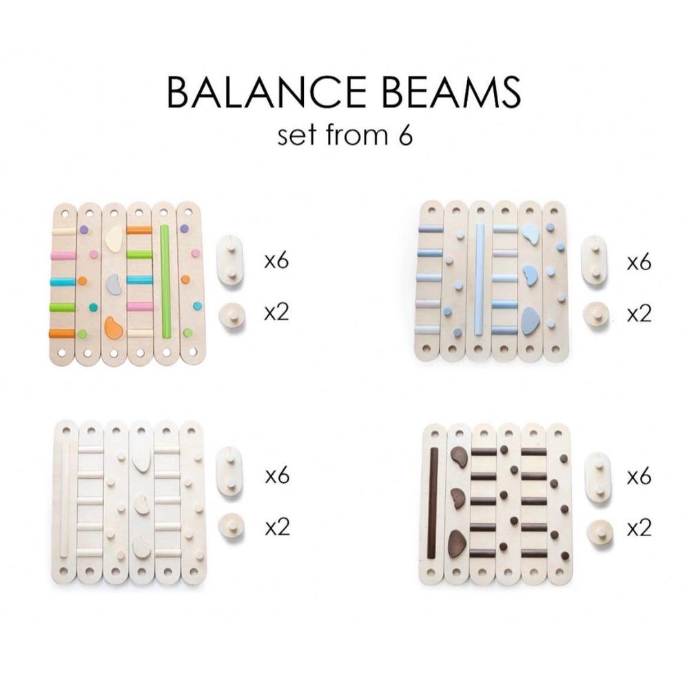 Wooden balance beam set from 6, wooden balance toy, Montessori balance board, kids gift,  double-sided balance beams, kids balance beam