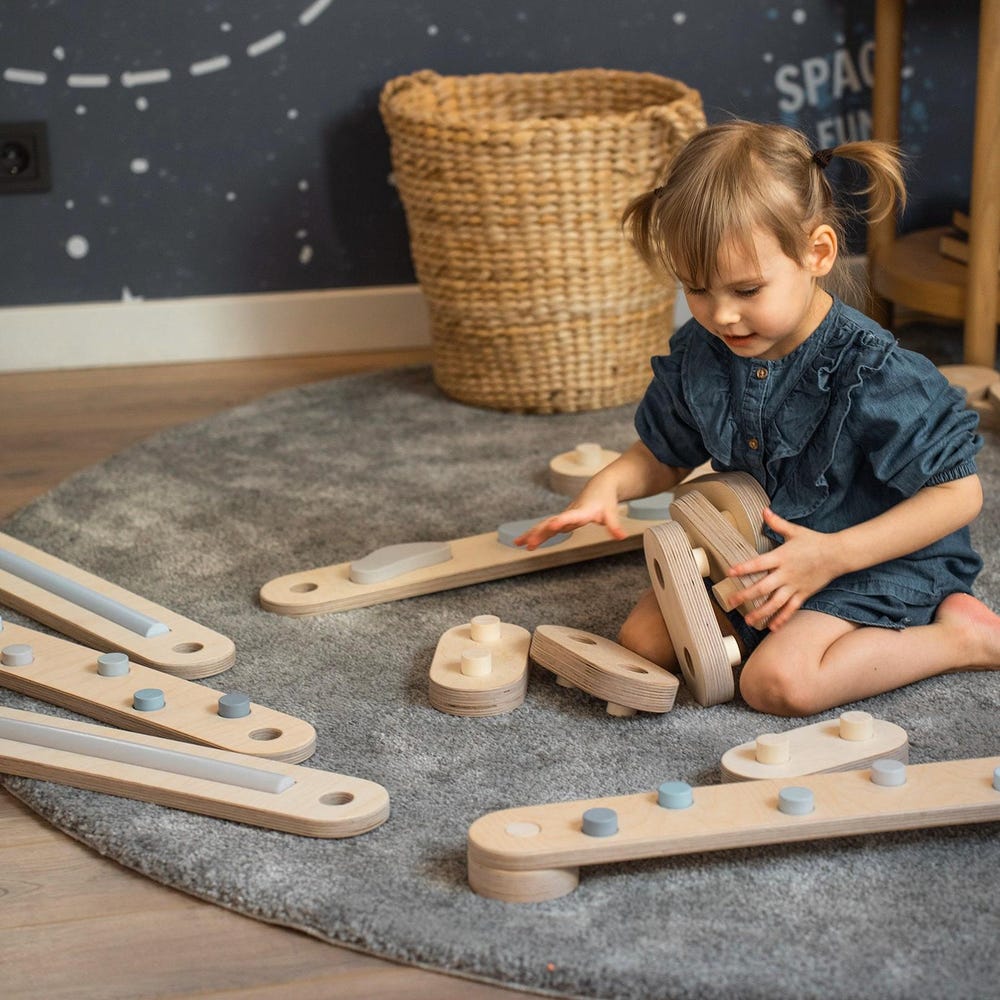 Wooden balance beam set from 6, wooden balance toy, Montessori balance board, kids gift,  double-sided balance beams, kids balance beam