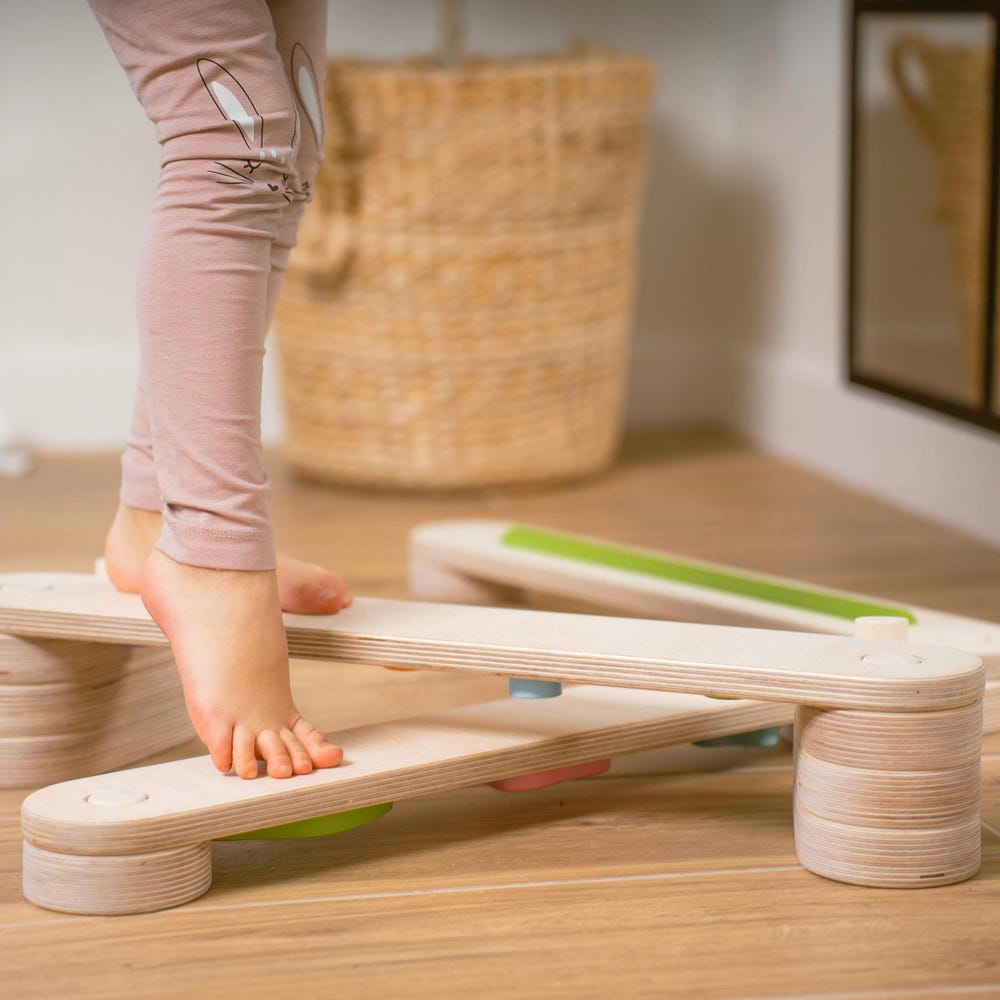 Wooden balance beam set from 6, wooden balance toy, Montessori balance board, kids gift,  double-sided balance beams, kids balance beam