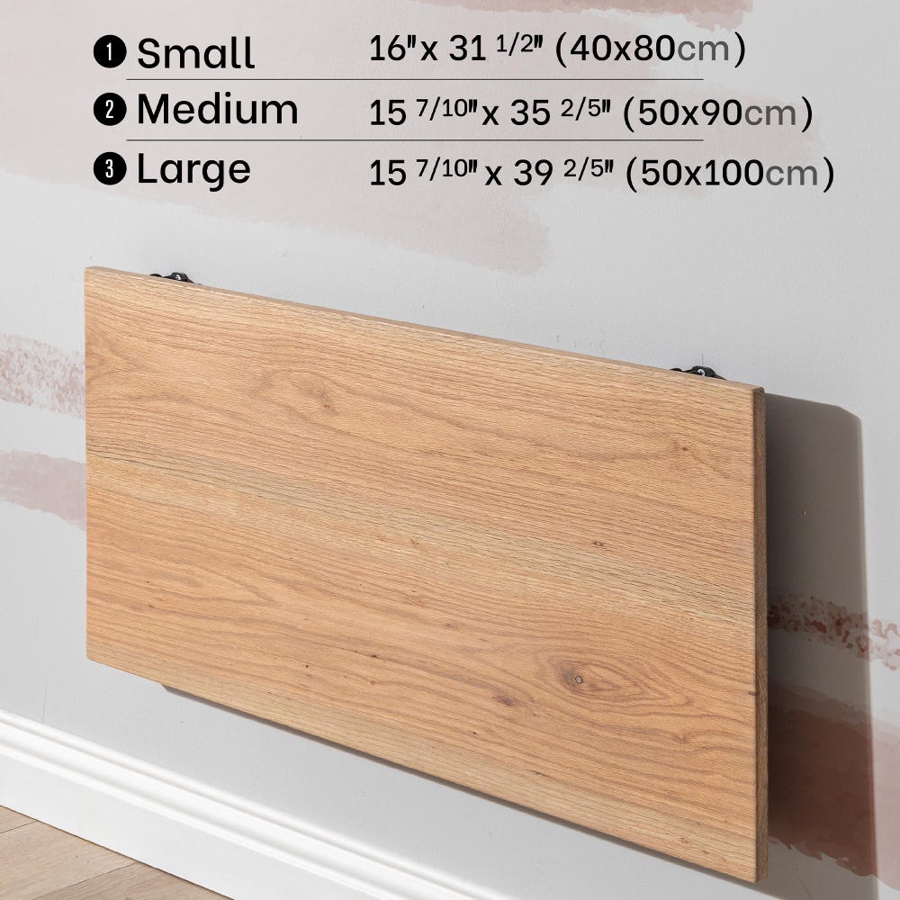 Wooden Folding Desk, Oak Floating Table, Adjustable Wall Mount Desk, Space Saving Murphy Desk, Fold Down Drafting Drawing Artist Desk