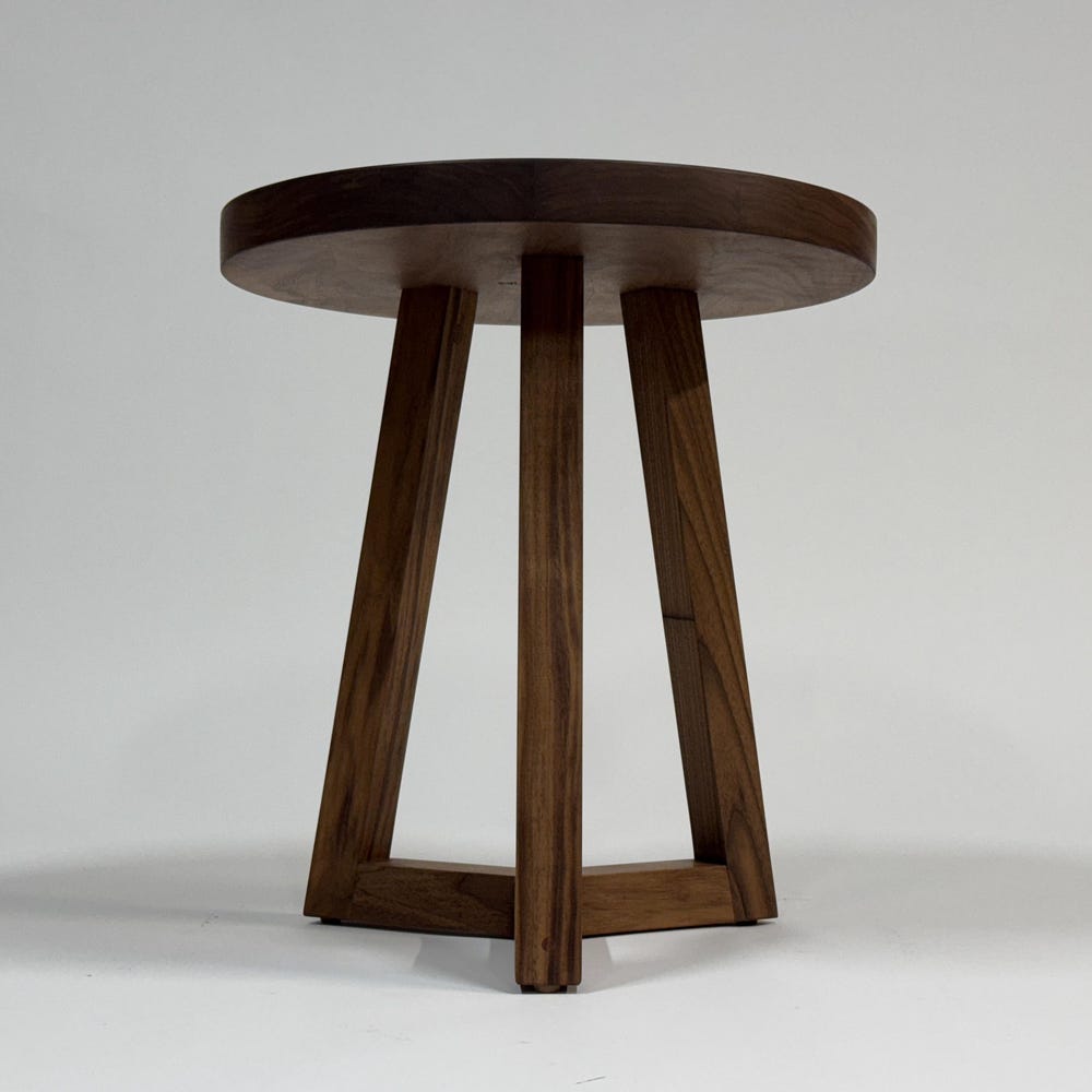 Round Side Table, Solid Wood End Table, Pedestal Table, Custom Table