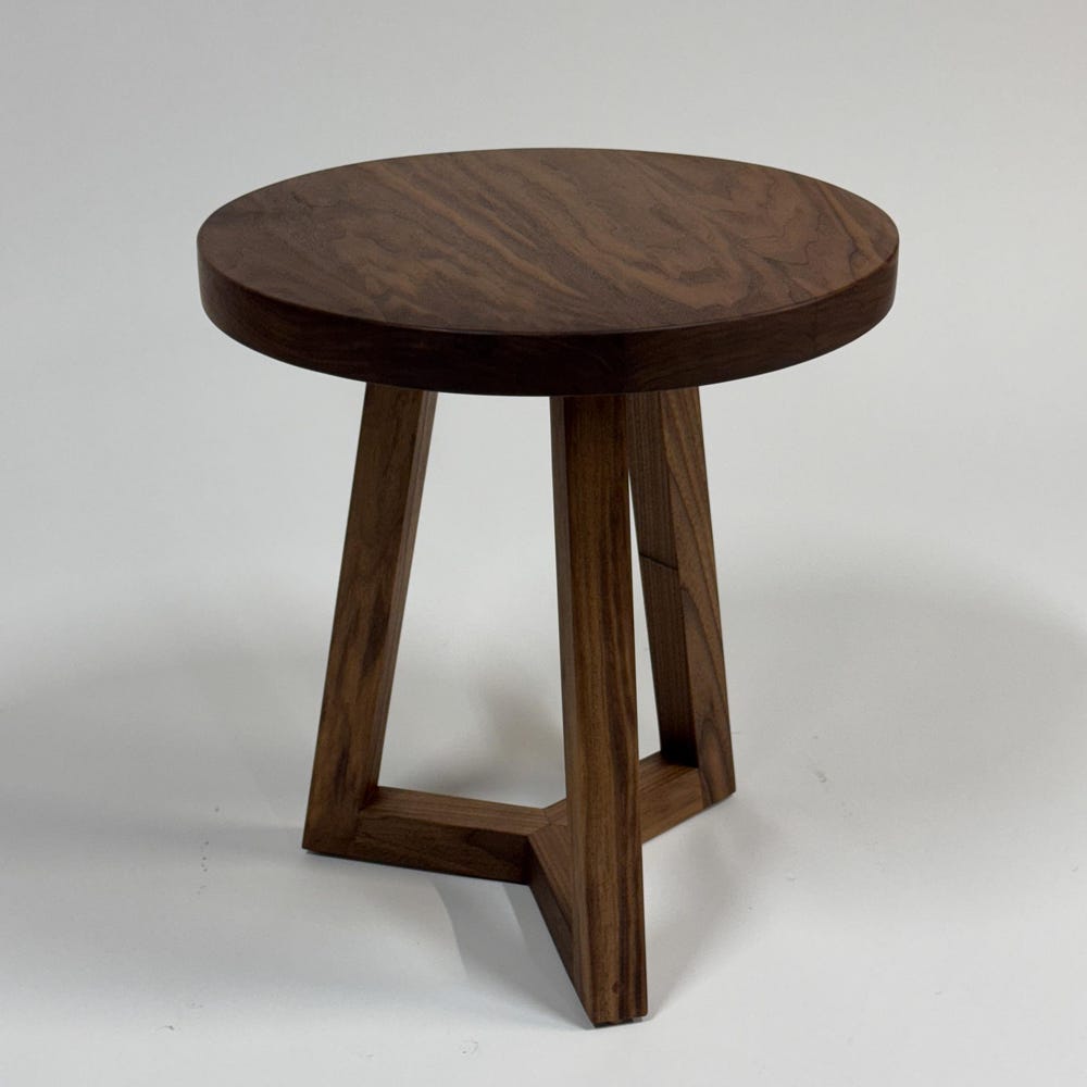 Round Side Table, Solid Wood End Table, Pedestal Table, Custom Table