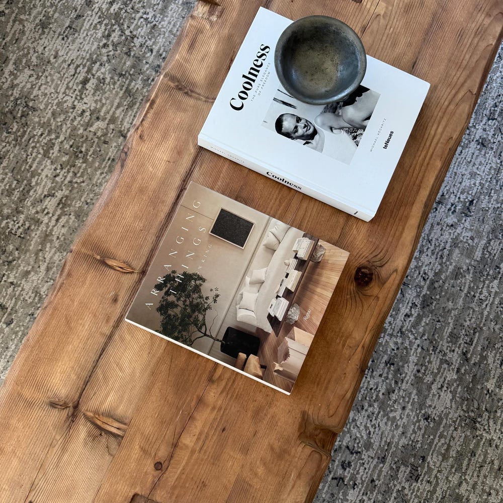 Custom Handmade Rustic Wooden Coffee Table - Farmhouse Style natural Live Edge Reclaimed Handcrafted solid rectangular wood table home decor