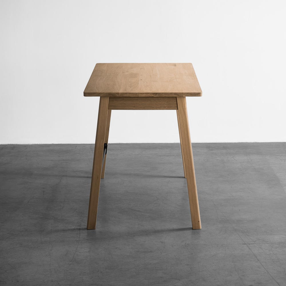 Computer Desk Oak Yotsa without Drawer Modern Mid Century Decor Wooden Solid Writing Desk Handmade Scandinavian Decor Wooden Oak Study Desk