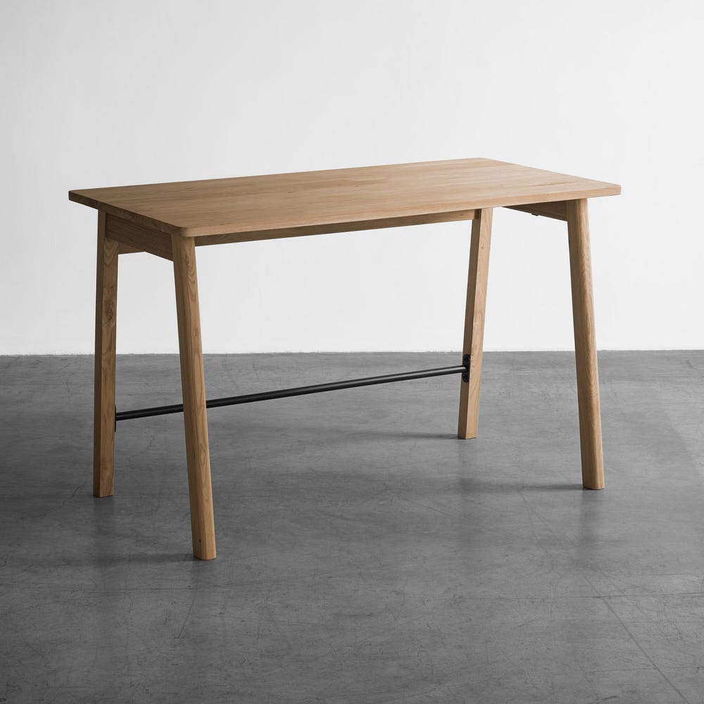Computer Desk Oak Yotsa without Drawer Modern Mid Century Decor Wooden Solid Writing Desk Handmade Scandinavian Decor Wooden Oak Study Desk