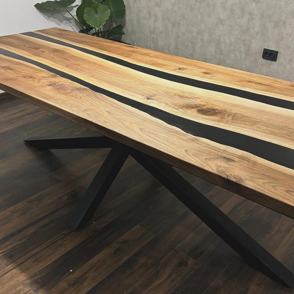 Epoxy TableTop ,Luxury dining Table, sofa, Side center table top Live Edge Walnut Table, Custom Order, Epoxy Resin River Table, Natural Wood