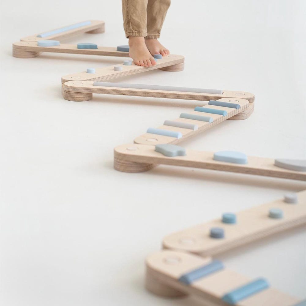 Balance beam set from 4, 6 or 8 beams, Montessori toy, gift for kids, wooden balance path, balance toy for kid, balance board, toddler gym