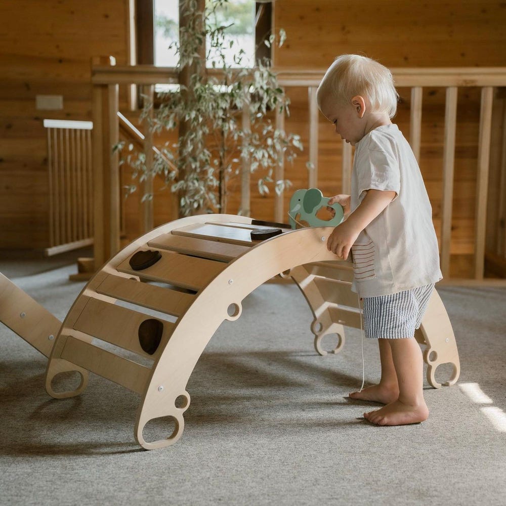 Climbing arch, climbing toy for children, rocker ramp, rocker-arch, rocker, Montessori toys, wooden rocker, climbing gym