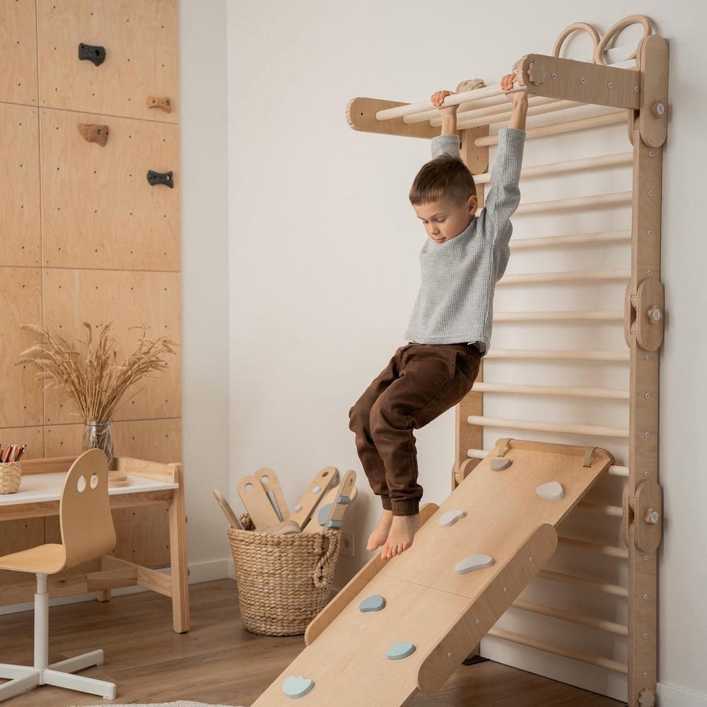Wall Mount, stall bar maker, convert your HM Climber to Swedish wall,  easy take-off and put back on the wall, wall hanger