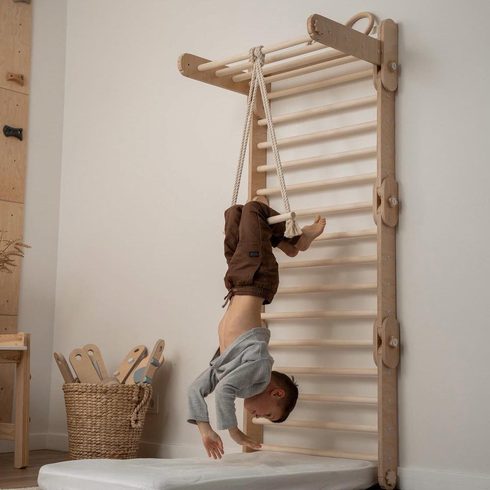 Wall Mount, stall bar maker, convert your HM Climber to Swedish wall,  easy take-off and put back on the wall, wall hanger