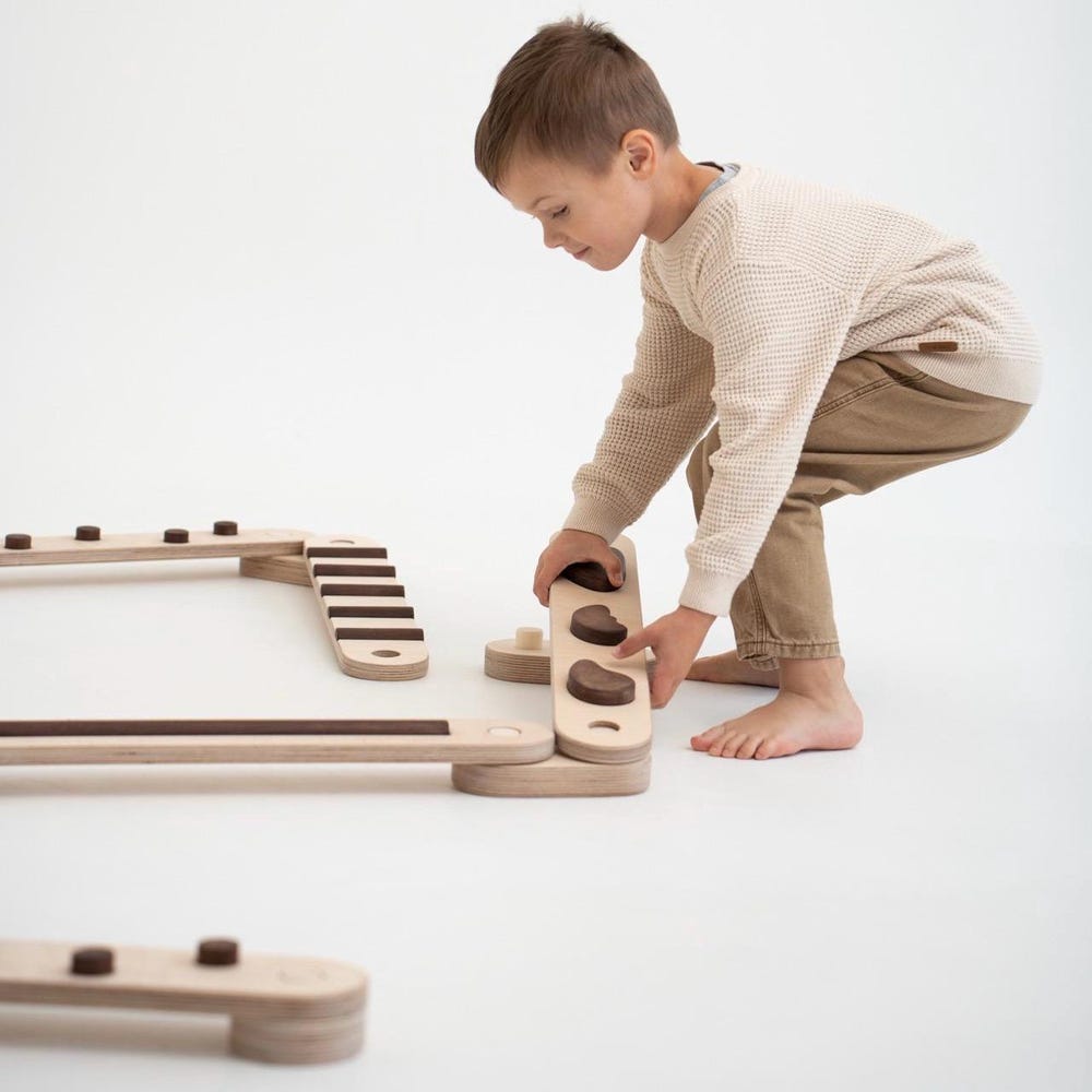 Wooden balance beam set from 6, wooden balance toy, Montessori balance board, kids gift,  double-sided balance beams, kids balance beam