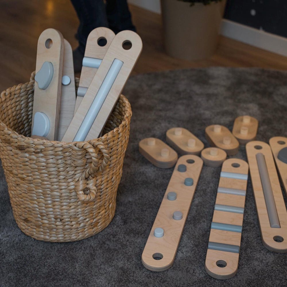 Wooden balance beam set from 6, wooden balance toy, Montessori balance board, kids gift,  double-sided balance beams, kids balance beam
