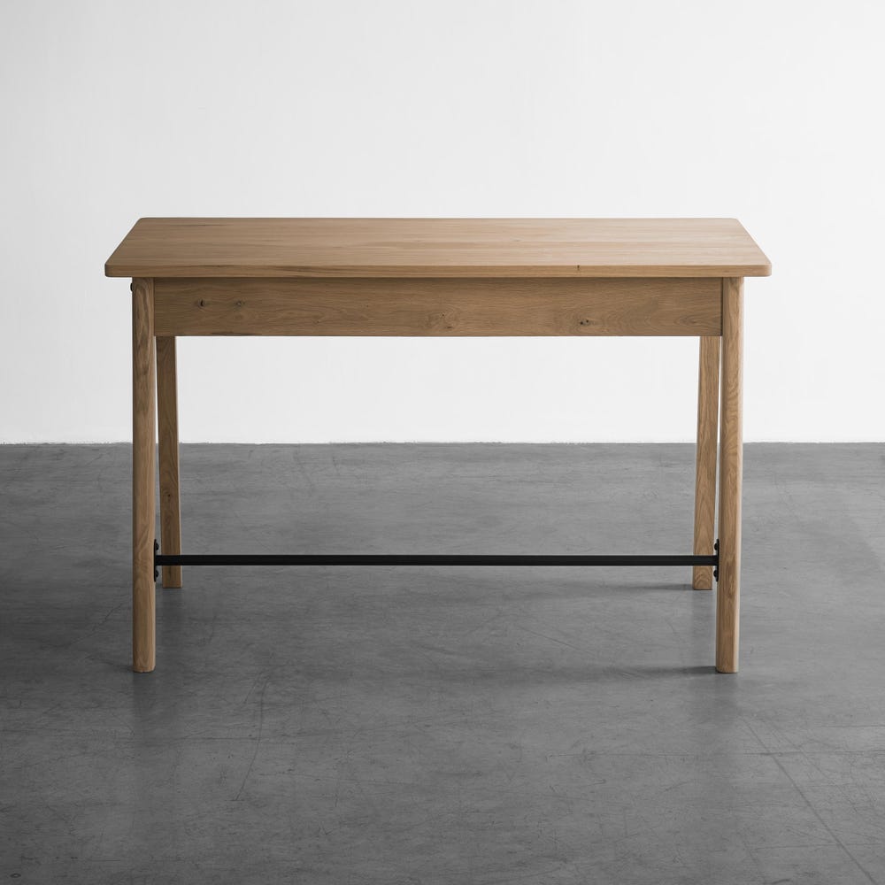 Computer Desk Oak Yotsa without Drawer Modern Mid Century Decor Wooden Solid Writing Desk Handmade Scandinavian Decor Wooden Oak Study Desk