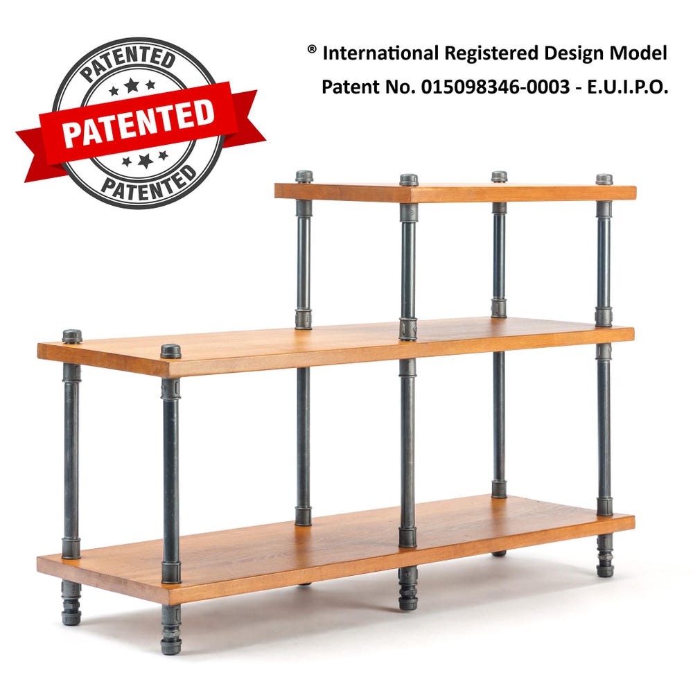 2 in 1 Industrial pipe stand, Vinyl  storage, Record storage, Record cabinet, Record player console